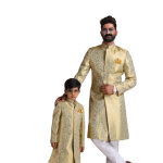 Handmade Kimkhab Green Golden Sherwani - Royal Legacy | Jaipurio